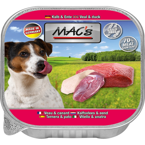 Mac's, Mac's Dog Kalvkött + Anka 150 G