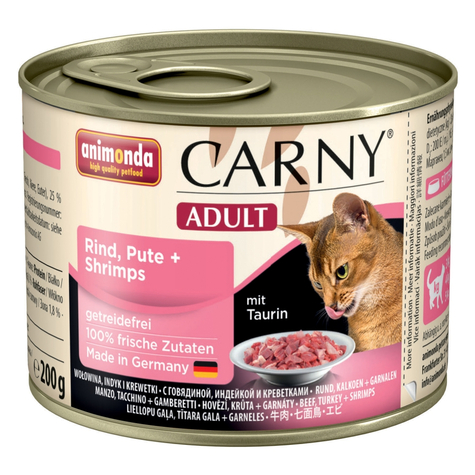 Animonda Cat Carny,Carny Adult Beef+ Turkey+Sh.200gd