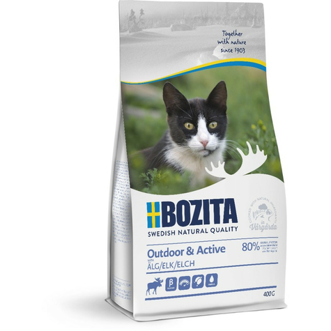 Bozita,Boz.Cat Outdoor+Activ Älg 400g