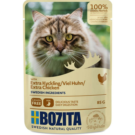 Bozita,Boz.Cat Hisoße Massor Av Kyckling 85gp