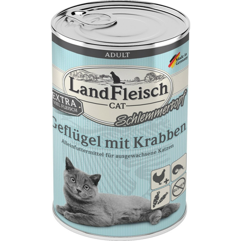 Landfleisch,Lafl.Cat Pot Gefl+Krabb.400gd