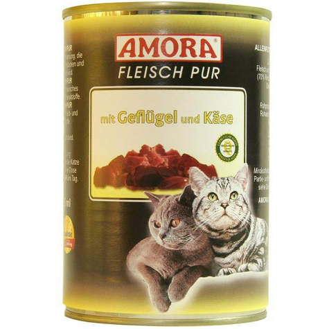 Amora,Amora Cat Pur Gefl+Cheese 400gd