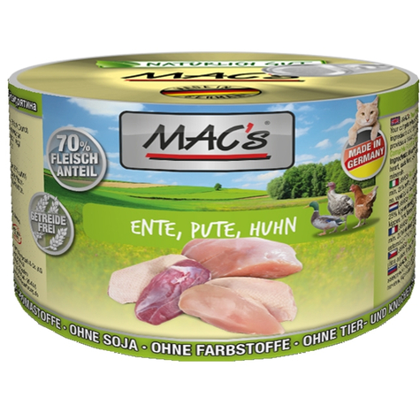 Mac's,Macs Cat Duck-Turkey-Kyckling 200gd