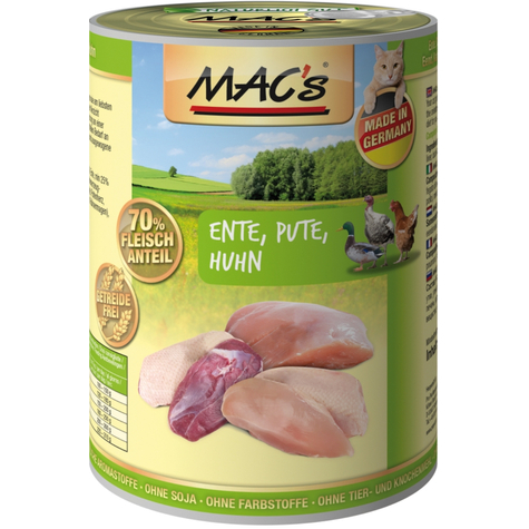 Mac's,Macs Cat Duck-Turkey-Kyckling 400gd