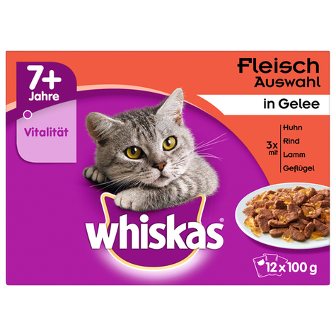 Whiskas,Whis.7+ Selection Jelly 12x100gp