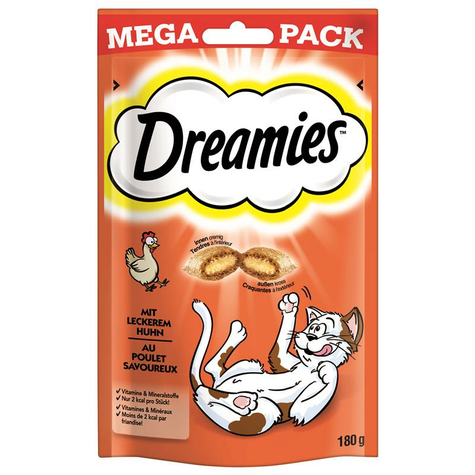 Dreamies,Dreamies Kyckling Mega Pack 180g