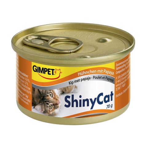 Gimpet,Gimp.Shinycat Kyckling+Papaya 70gd