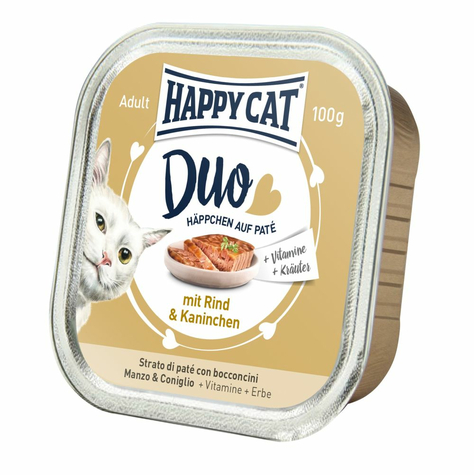 Happy Cat,Hc Duo Pate Beef+Canine. 100gs