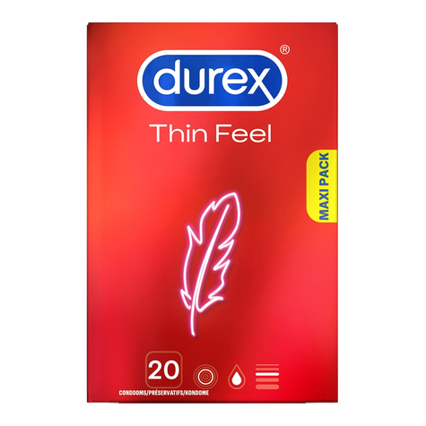 Durex Thin Feel Condomers 20 Enheter