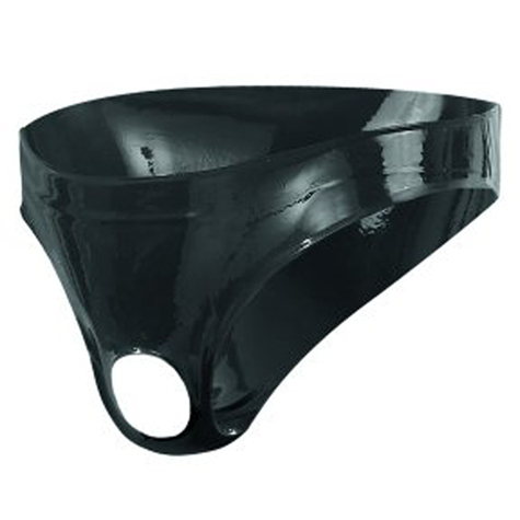 Latex Clothing For Men : Men's Latex Briefs With Opening