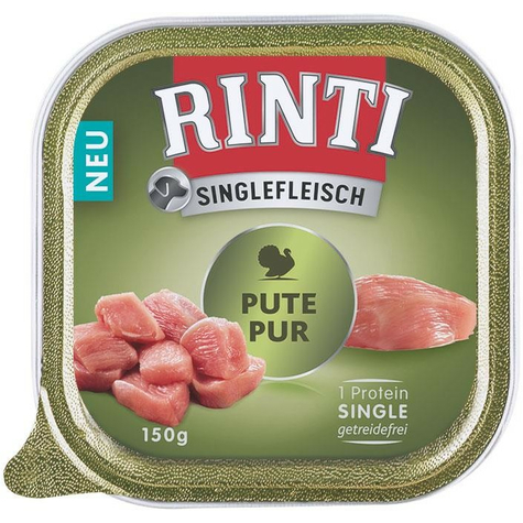 Rinti Single Meat Turkey Pure 150g Skål