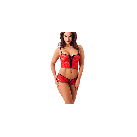 Bra Sets : Red Hotpants And Crop Top