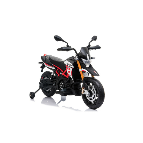 Elektro Kindermotorrad "Aprilia-900-Dorsoduro" - Lizenziert - 12v - 2 Motoren - Mp3 + Leder + Eva 
