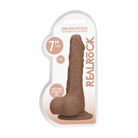 Dong With Testicles 7'' / 17 Cm - Tan