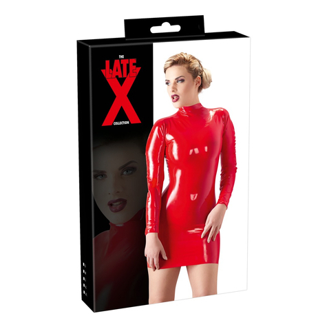 Latex Miniklänning Röd L