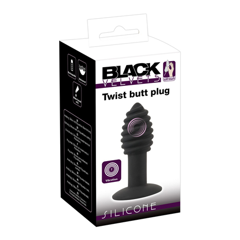 Vibrating Anal Plug Black Velvets Twist Butt Plug