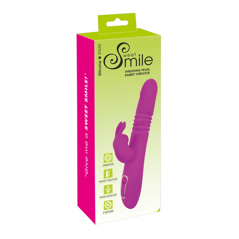 Vibrator Med Tryckfunktion Och Klitorisstimulator Sweet Smile Thrusting Pearl Ra