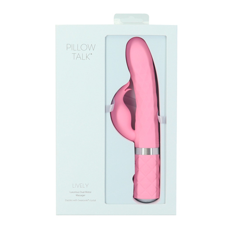 Vibrator Med Klitoris Stimulator Kudde Prata Livlig Rosa