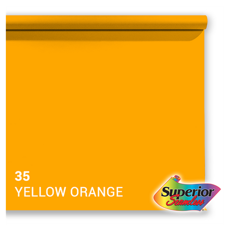 Superior Background Paper 35 Yellow-Orange 2.72 X 11m