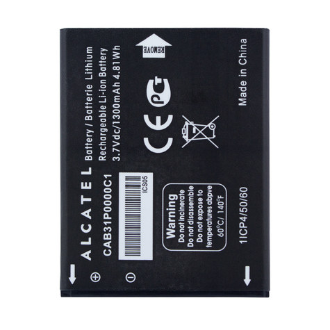 Alcatel Li-Ion-Batteri Cab31p0000c1 Ot-990, Ot985, Ot-918 1300mah