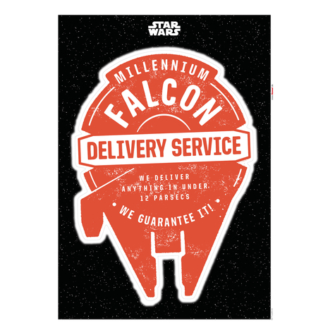 Vägg Tatuering - Star Wars Delivery Service - Storlek 50 X 70 Cm