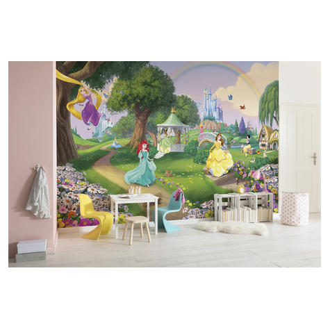 Papperstapet - Disney Princess Rainbow - Storlek 368 X 254 Cm