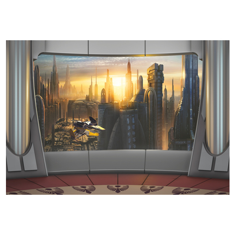 Papperstapet - Star Wars Coruscant View - Storlek 368 X 254 Cm