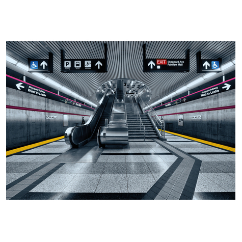 Papperstapet - Subway - Storlek 368 X 254 Cm