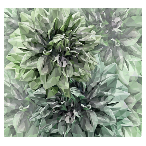 Fototapeter  - Emerald Flowers - Storlek 300 X 280 Cm