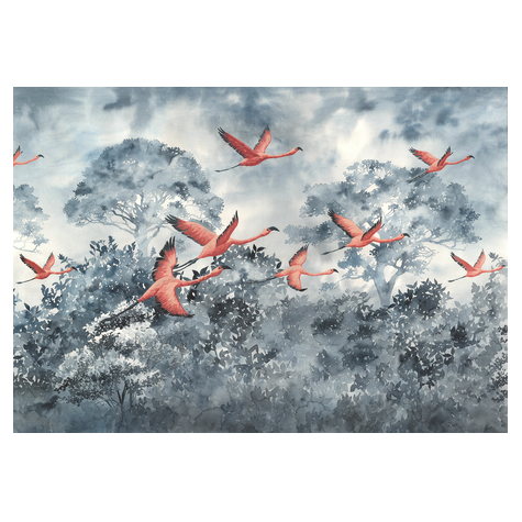 Fototapeter  - Flamingos In The Sky - Storlek 400 X 280 Cm