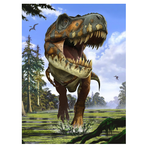Non-Woven Wallpaper - Tyrannosaurus Rex - Size 184 X 248 Cm