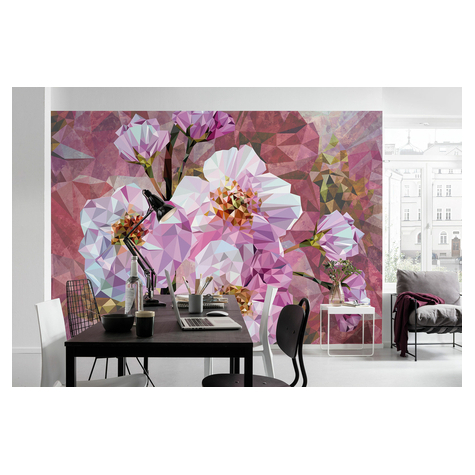 Non-Woven Wallpaper - Blooming Gems - Size 368 X 248 Cm