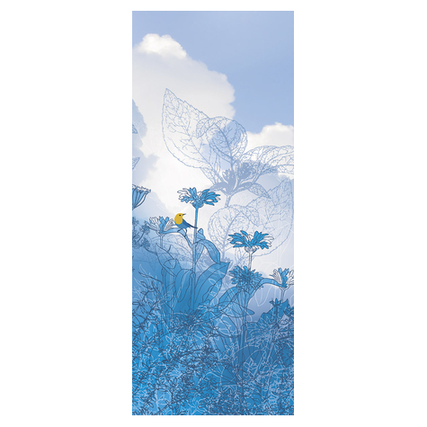 Non-Woven Wallpaper - Blue Sky Panel - Size 100 X 250 Cm