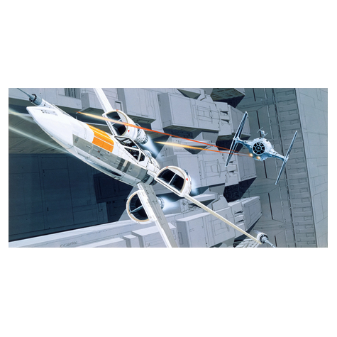 Fototapeter  - Star Wars Classic Rmq X-Wing Vs Tie-Fighter - Storlek 500 X 250 Cm