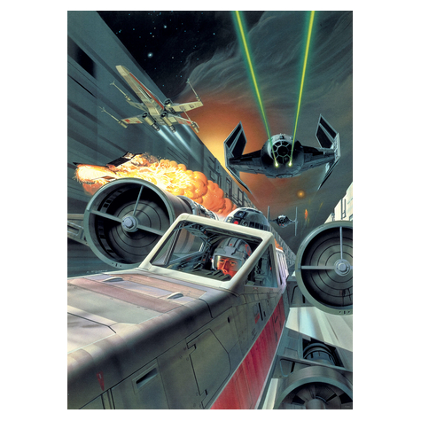 Non-Woven Wallpaper - Star Wars Classic Death Star Trench Run - Size 200 X 280 Cm