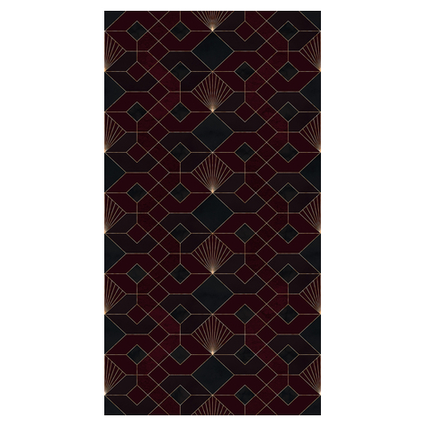 Non-Woven Wallpaper - Coquilles Rouges - Size 150 X 280 Cm