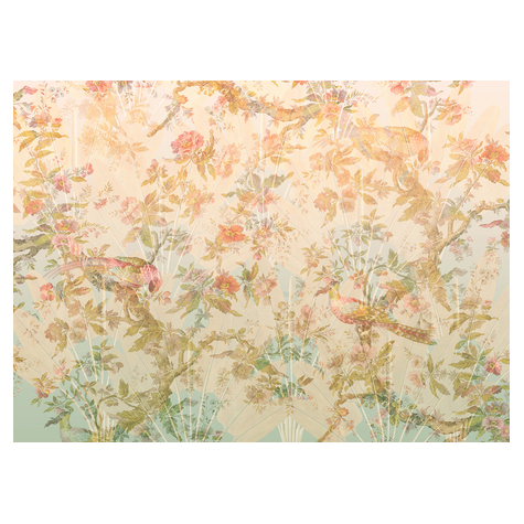 Non-Woven Wallpaper - Oiseau De Paradis - Size 350 X 255 Cm