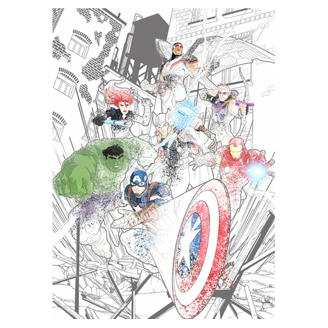 Non-Woven Wallpaper - Avengers Attack - Size 200 X 280 Cm