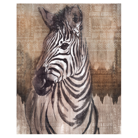 Non-Woven Wallpaper - Zebra - Size 200 X 250 Cm