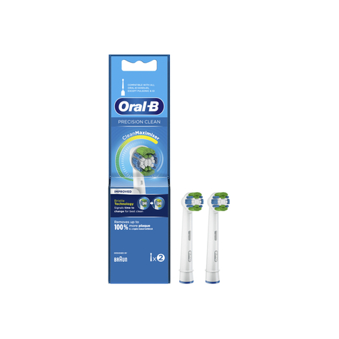 Oral-B Precision Clean Monterbara Borstar 2-Pack Cleanmaximizer 317029