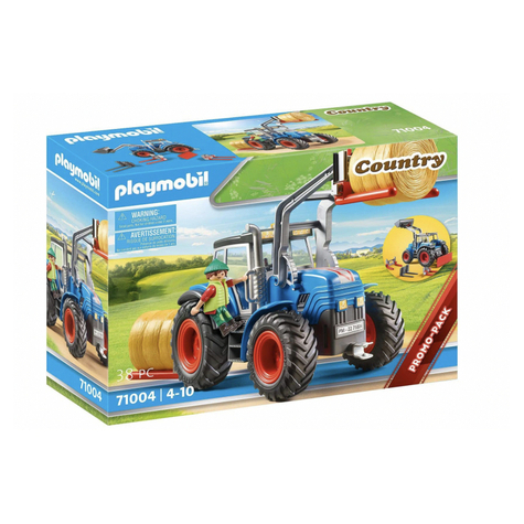 Playmobil Country - Gror Traktor Med Tillbehör Och Dragkrok (71004)