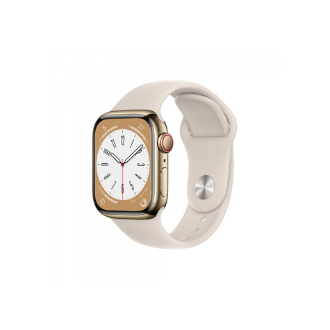 Apple Watch Series 8 Gps + Cellular 41mm Guld Stål Starlight Mnjc3fd/A
