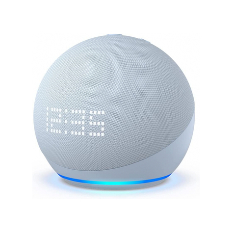 Amazon Echo Dot (5:E Generationen) Med Klocka - Grå Blå - B09b8rvkgw