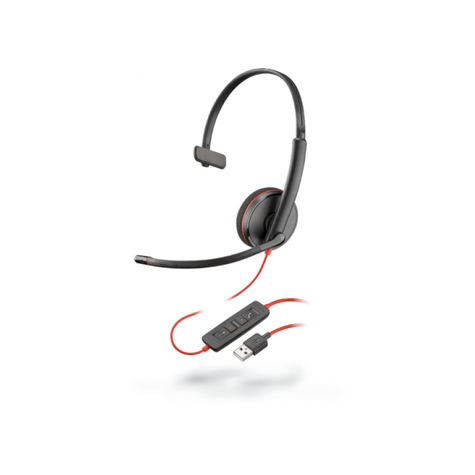 Poly Headset Blackwire C3210 Mono Usb-A Svart - 209744-104
