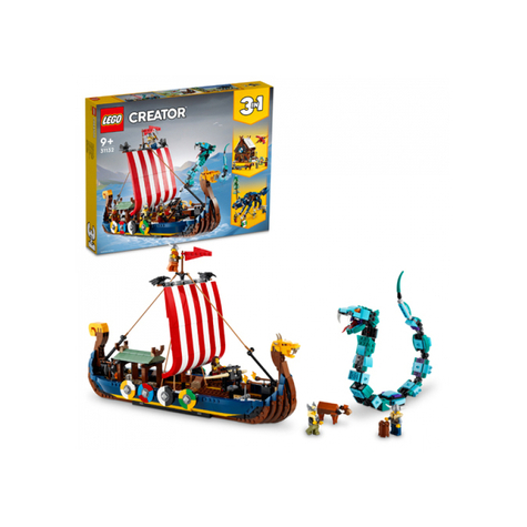 Lego Creator - Vikingaskepp Med Midgårdsormen 3in1 (31132)